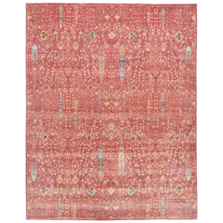 Tappeto Shahi Fine Pakistan Astratto Rosso Mattone Oro Blu 2