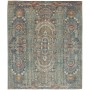 Tappeto Shahi Fine Pakistan Geometrico Blu Verde Acquamarina