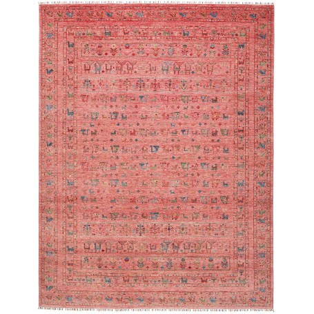 Tappeto Rubin Pakistan Astratto Rosa Corallo Terracotta Colo