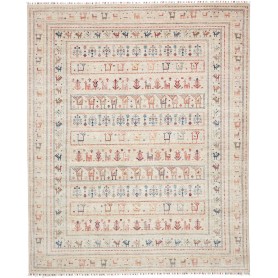 Tappeto Rubin Pakistan Geometrico Crema Beige Rosso Mattone