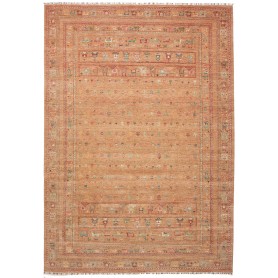 Tappeto Rubin Pakistan Astratto Arancio Terracotta Blu Verde