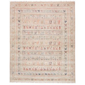 Tappeto Rubin Pakistan Astratto Beige Rosso Arancio Blu Verd
