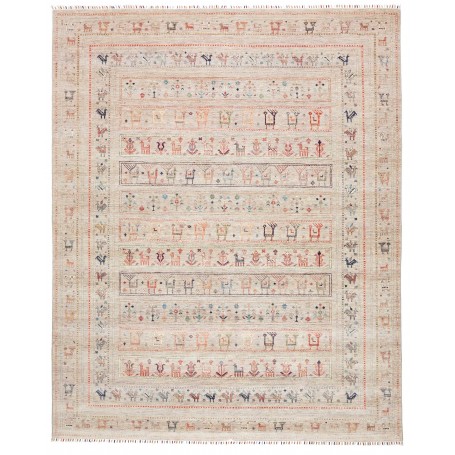 Tappeto Rubin Pakistan Astratto Beige Rosso Arancio Blu Verd