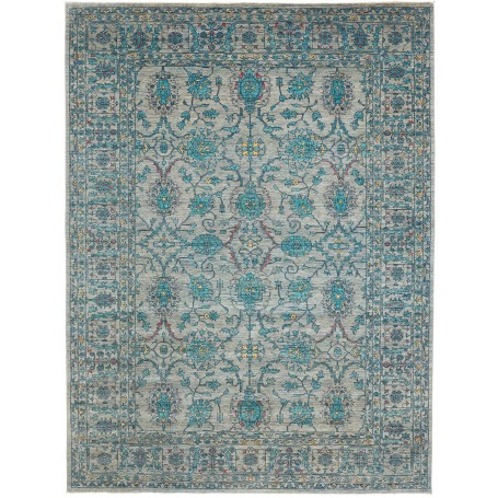 Tappeto Zigler Fine Pakistan Floreale Blu Grigio Turchese Ac