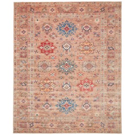 Tappeto Kazak Fine Pakistan Geometrico Marrone Terra Blu Ros