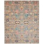 Tappeto Kazak Fine Pakistan Astratto Grigio Blu Turchese Ros