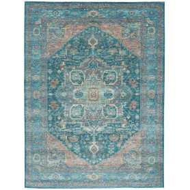 Tappeto Zigler Fine Pakistan Floreale Blu Turchese Terracott