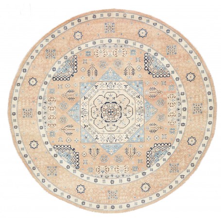Tappeto Kazak Afghanistan Geometrico Pesca Salmone Azzurro C