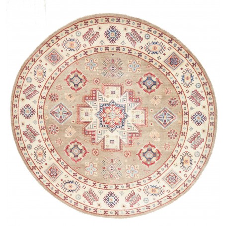 Tappeto Kazak Afghanistan Geometrico Beige Marrone Rosso Blu
