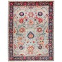 Tappeto Aryana Fine Pakistan Floreale Azzurro Blu Rosso Cora