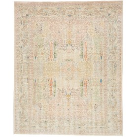 Tappeto Shahi Fine Pakistan Floreale Avorio Beige Rosa Paste