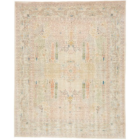 Tappeto Shahi Fine Pakistan Floreale Avorio Beige Rosa Paste