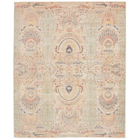 Tappeto Shahi Fine Pakistan Geometrico Verde Salvia Beige Pe