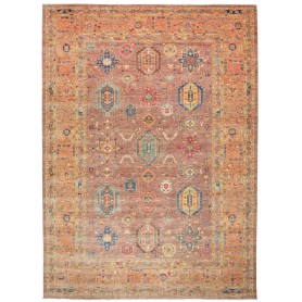 Tappeto Tribal Pakistan Astratto Terracotta Ruggine Marrone