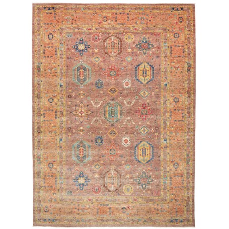 Tappeto Tribal Pakistan Astratto Terracotta Ruggine Marrone