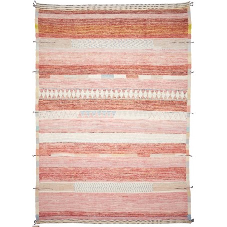 Tappeto Berbero Pakistan Geometrico Rosa Salmone Ro
