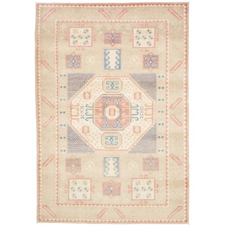 Tappeto Kazak Afghanistan Geometrico Beige Sabbia Corallo Bl