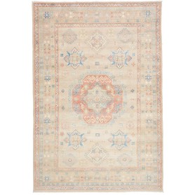 Tappeto Kazak Afghanistan Medaglione Beige Terracotta Chiaro