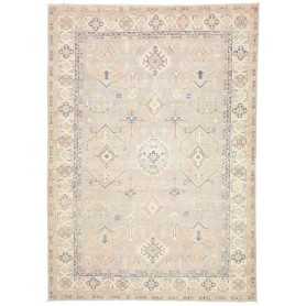 Tappeto Kazak Afghanistan Astratto Grigio Chiaro Beige 201x2