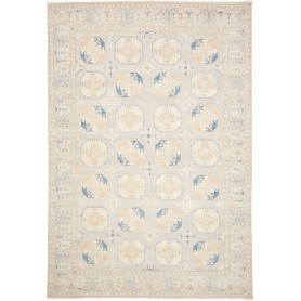 Tappeto Kazak Afghanistan Geometrico Grigio Chiaro Sabbia Pe