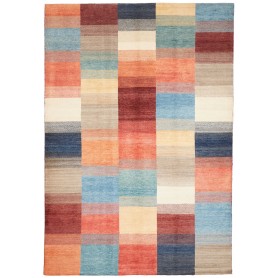 Tappeto Mosaic Pakistan A Righe Corallo Blu 203x296 cm