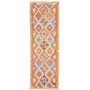 Tappeto Kilim Afghanistan Astratto Arancione Terracotta Blu
