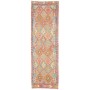 Tappeto Kilim Afghanistan Geometrico Corallo Blu Cielo 83x28