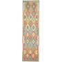 Tappeto Kilim Afghanistan Geometrico Multicolore Tonalità Co