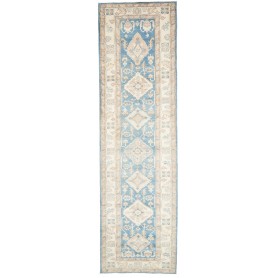 Tappeto Kazak Afghanistan Geometrico Azzurro Cielo Avorio 10
