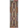 Tappeto Kilim Afghanistan Geometrico Grigio Carbone Rosso Co