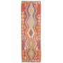 Tappeto Kilim Afghanistan Astratto Rosso Terracotta Azzurro