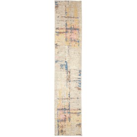 Tappeto Berbero Pakistan Geometrico Beige Blu 84x41