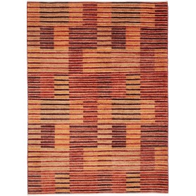 Tappeto Barjesta Pakistan Astratto Rosso Arancio Marrone Bei