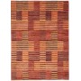 Tappeto Barjesta Pakistan Astratto Rosso Arancio Marrone Bei