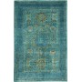 Tappeto Mamlouk Pakistan Medaglione Blu Petrolio Turchese Or