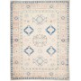 Tappeto Kazak Afghanistan Geometrico Avorio Blu Rosa 148x201