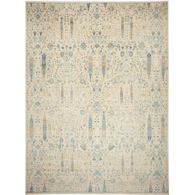 Tappeto Shahi Fine Pakistan Floreale Avorio Blu Azzurro Beig