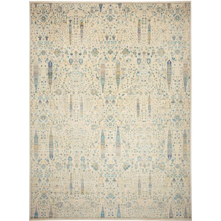 Tappeto Shahi Fine Pakistan Floreale Avorio Blu Azzurro Beig