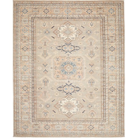 Tappeto Kazak Fine Pakistan Geometrico Beige Grigio Chiaro B