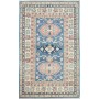 Tappeto Kazak Afghanistan Geometrico Blu Crema Rosa Antico 7
