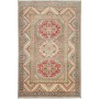 Tappeto Kazak Afghanistan Geometrico Grigio Rosso Crema Blu