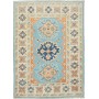 Tappeto Kazak Afghanistan Medaglione Azzurro Crema Arancione