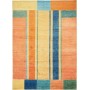 Tappeto Barjesta Pakistan Astratto Arancio Giallo Blu Azzurr