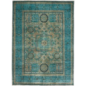Tappeto Mamlouk Pakistan Medaglione Azzurro Turchese Beige S