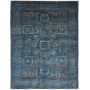 Tappeto Mamlouk Pakistan Geometrico Blu Petrolio Azzurro Cor