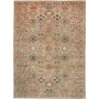 Tappeto Kazak Fine Pakistan Astratto Beige Blu Rosso Oro 273