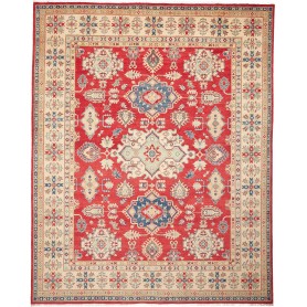 Tappeto Kazak Pakistan Geometrico Rosso Beige Blu Verde Marr