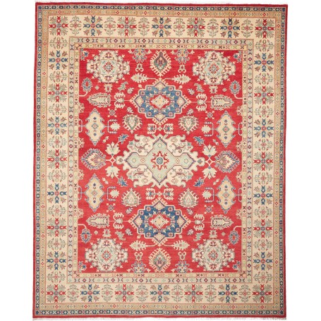 Tappeto Kazak Pakistan Geometrico Rosso Beige Blu Verde Marr