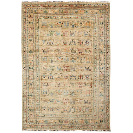 Tappeto Rubin Pakistan Astratto Beige Multicolore 165x238 Cm