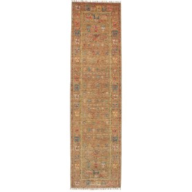 Tappeto Rubin Pakistan Astratto Marrone Terra Blu Rosso Gial